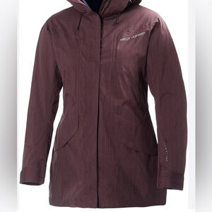 Helly Hansen Hilton Women's Winter Jacket small plum purple puffer warm parka
